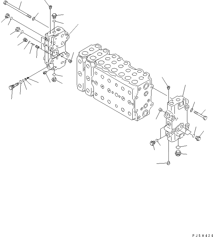 Схема запчастей Komatsu PC200-6 - ОСНОВН. КЛАПАН (-АКТУАТОР) (/)(№9-997) ОСНОВН. КОМПОНЕНТЫ И РЕМКОМПЛЕКТЫ