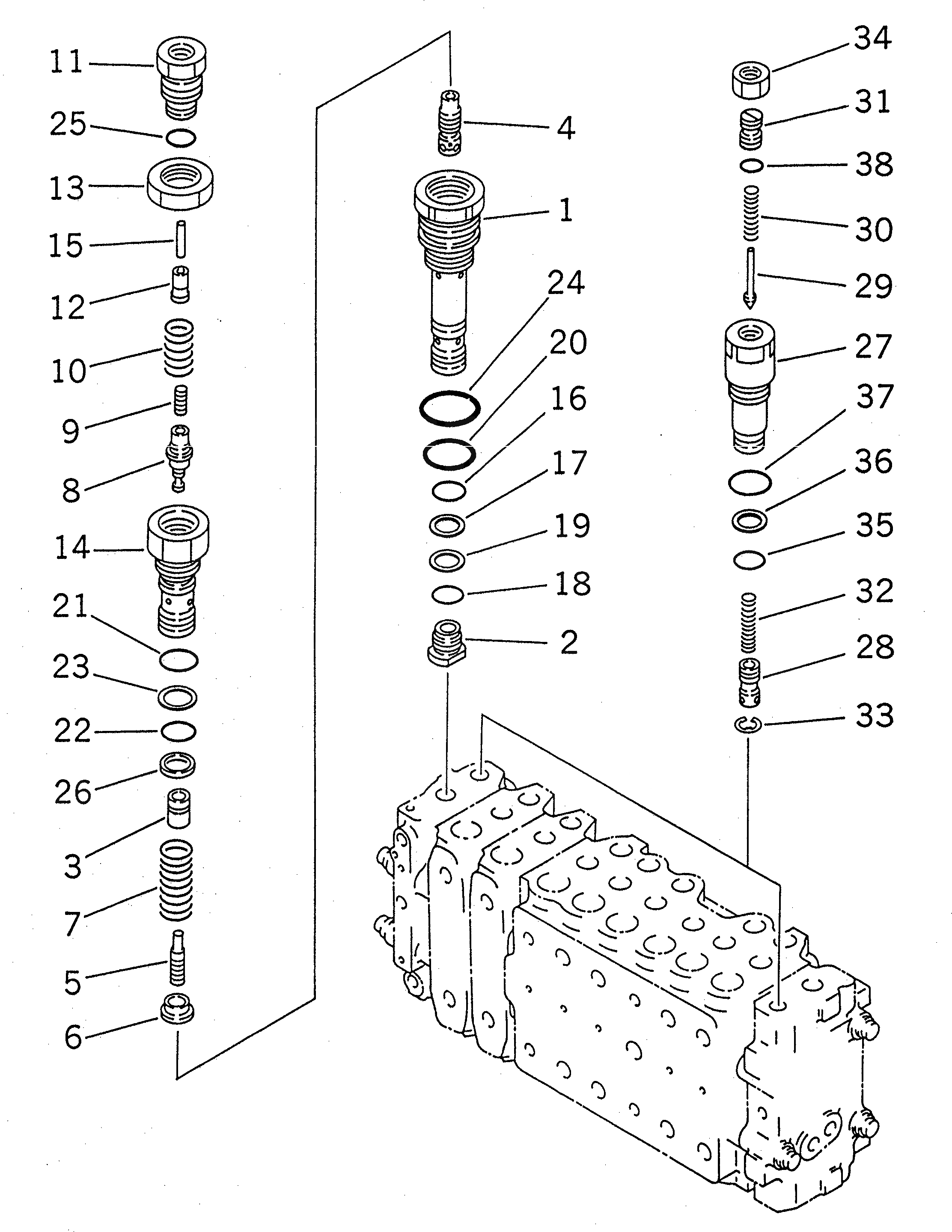 Схема запчастей Komatsu PC200-6 - ОСНОВН. КЛАПАН (-АКТУАТОР) (7/)(№89-87999) ОСНОВН. КОМПОНЕНТЫ И РЕМКОМПЛЕКТЫ