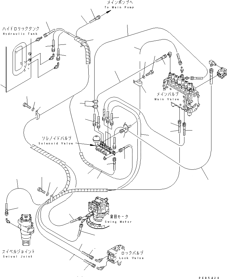 Схема запчастей Komatsu PC200-6 - СОЛЕНОИДНЫЙ КЛАПАН (SOLINOID КЛАПАН ЛИНИЯ)(№9999-9) ГИДРАВЛИКА