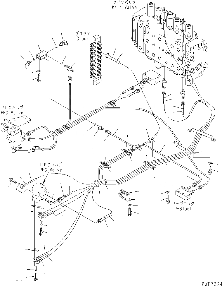 Схема запчастей Komatsu PC200-6 - ОСНОВН. КОНСТРУКЦИЯ (PPC ЛИНИЯ ХОДА) ( АКТУАТОР)(№98-8) КАБИНА ОПЕРАТОРА И СИСТЕМА УПРАВЛЕНИЯ