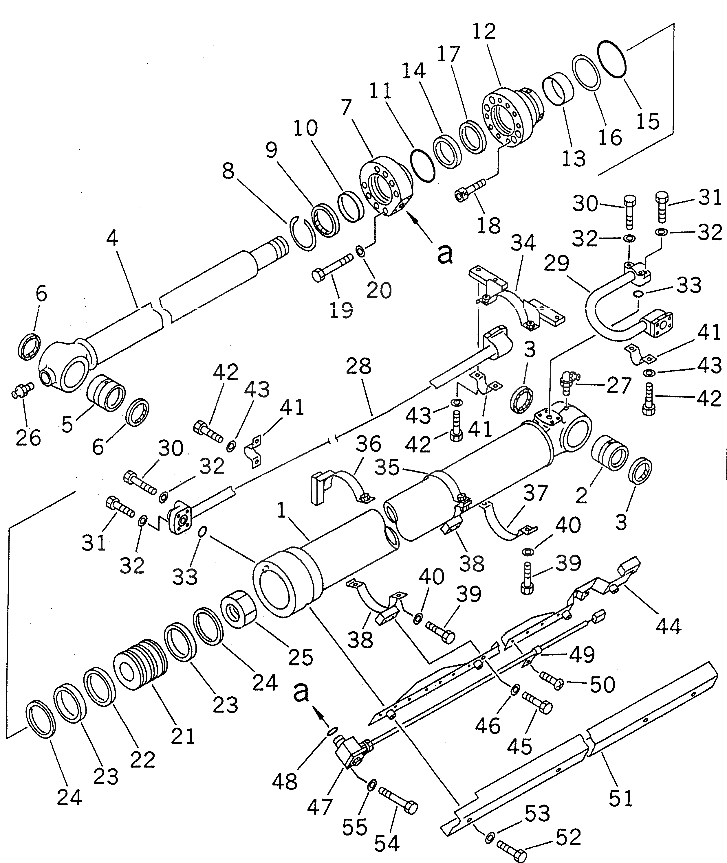 Схема запчастей Komatsu PC200-6 - ЦИЛИНДР КОВША (ДЛЯ .M РУКОЯТЬ И .9M РУКОЯТЬ) (С ДАТЧИКОМ) (УДЛИНН. GLEASING ТИП)(№9999-) ОСНОВН. КОМПОНЕНТЫ И РЕМКОМПЛЕКТЫ
