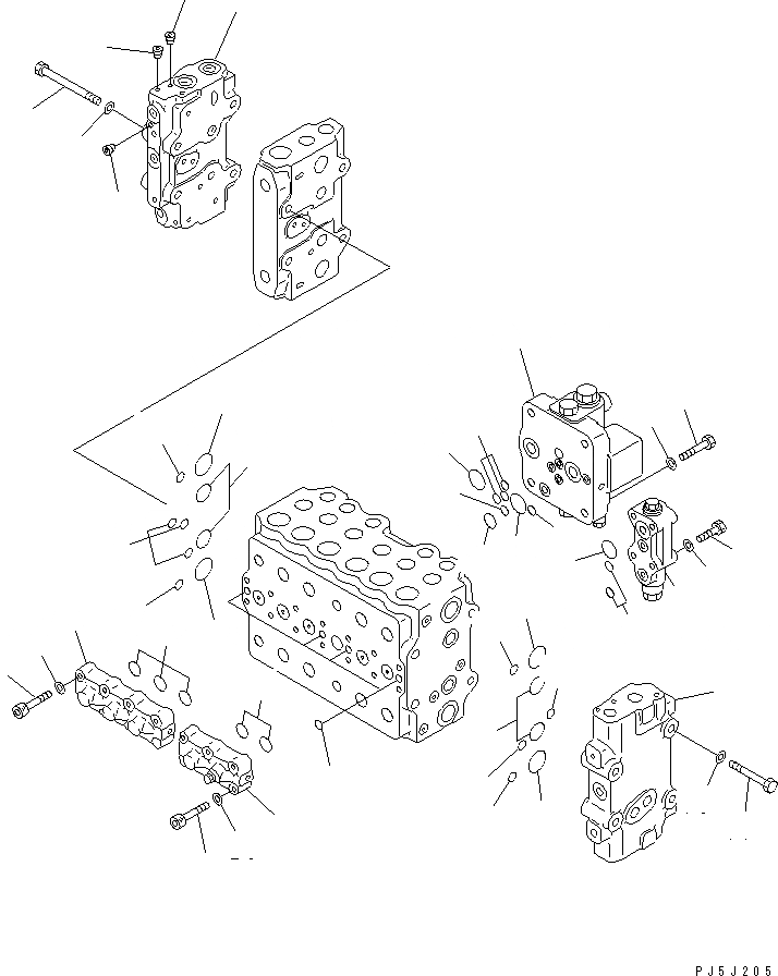 Схема запчастей Komatsu PC200-6 - ОСНОВН. КЛАПАН (-АКТУАТОР) (/) (БЕЗ КЛАПАН БЕЗОПАСНОСТИ)(№8-899) ОСНОВН. КОМПОНЕНТЫ И РЕМКОМПЛЕКТЫ