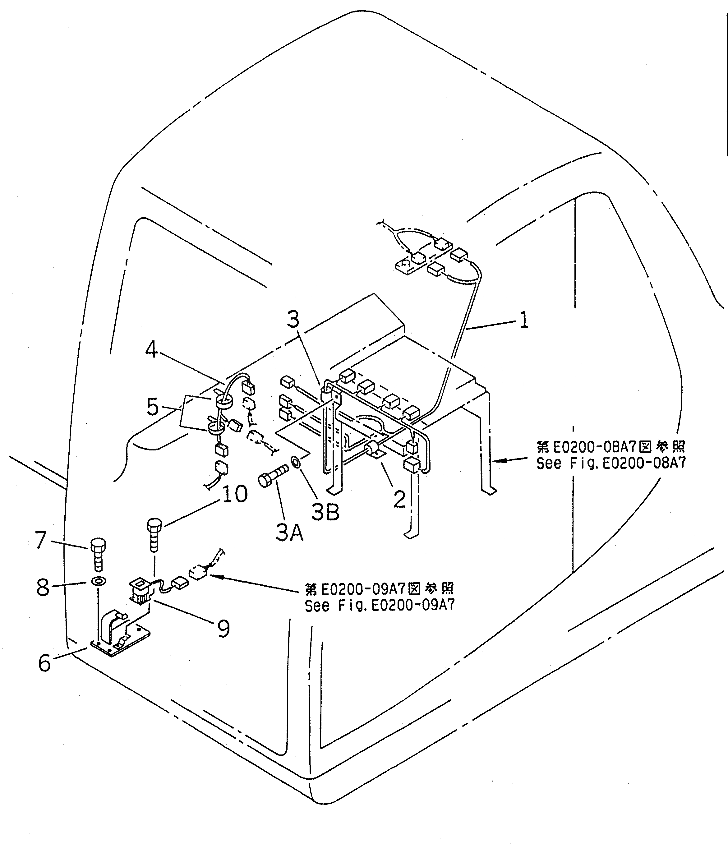 Схема запчастей Komatsu PC200-6H - ЭЛЕКТРОПРОВОДКА (EPC КОНТРОЛЛЕР Э/ПРОВОДКА) (РАДИО УПРАВЛ-Е СПЕЦ-Я.)(№8-9998) ЭЛЕКТРИКА