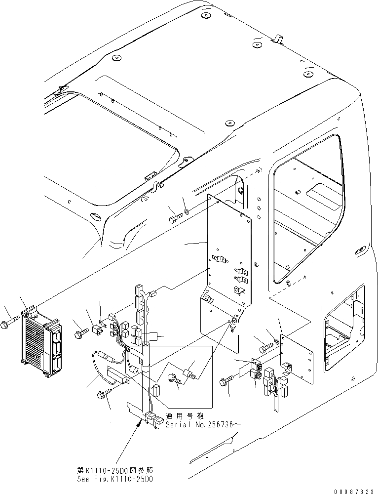 Схема запчастей Komatsu PC200-7 - ОСНОВН. КОНСТРУКЦИЯ (КАБИНА) (ПАНЕЛЬ)(№-878) КАБИНА ОПЕРАТОРА И СИСТЕМА УПРАВЛЕНИЯ