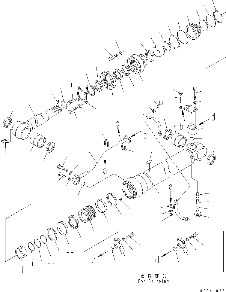 Схема запчастей Komatsu PC200-7 - ЦИЛИНДР РУКОЯТИ(СИСТЕМА СМАЗКИ 100 ЧАС.) (МОРОЗОУСТОЙЧИВ. СПЕЦИФ-Я)(№7-) ОСНОВН. КОМПОНЕНТЫ И РЕМКОМПЛЕКТЫ