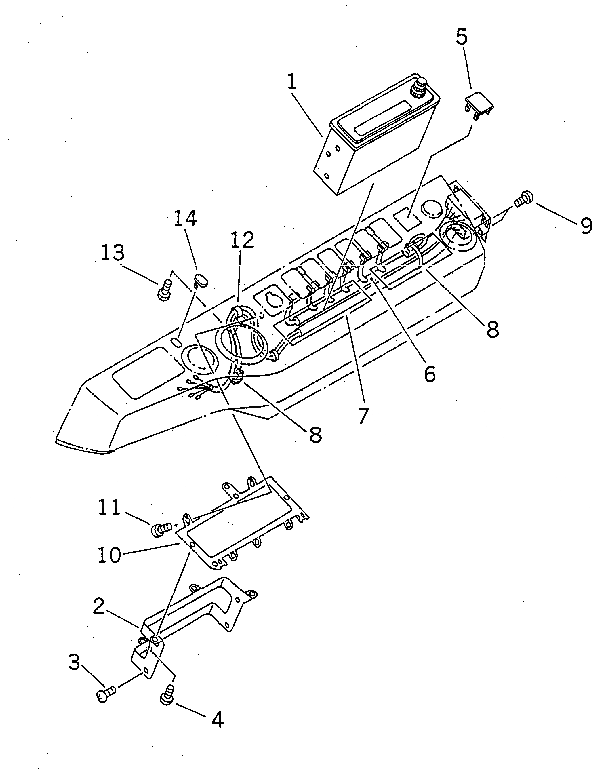 Схема запчастей Komatsu PC200-6J - КАБИНА (ПАНЕЛЬ) (РАДИО И Э/ПРОВОДКА) (ЭЛЕКТРИЧ. РЕГУЛЯТОР)(№8-899) КАБИНА ОПЕРАТОРА И СИСТЕМА УПРАВЛЕНИЯ