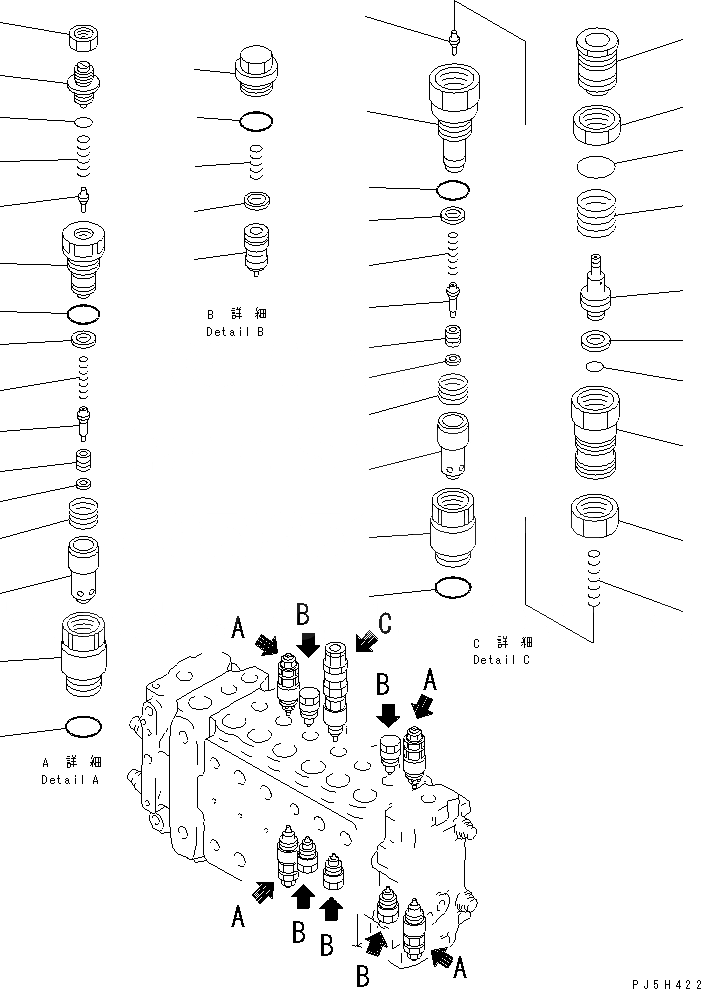 Схема запчастей Komatsu PC200-6J - ОСНОВН. КЛАПАН (-АКТУАТОР) (9/)(№88-9998) ОСНОВН. КОМПОНЕНТЫ И РЕМКОМПЛЕКТЫ