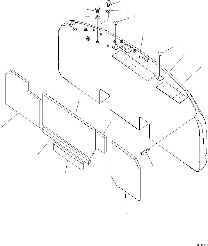 Схема запчастей Komatsu PC200-8 - ПРОТИВОВЕС (7KG) (С ЗАДН. VIEW CAMERA)(№-) ЧАСТИ КОРПУСА
