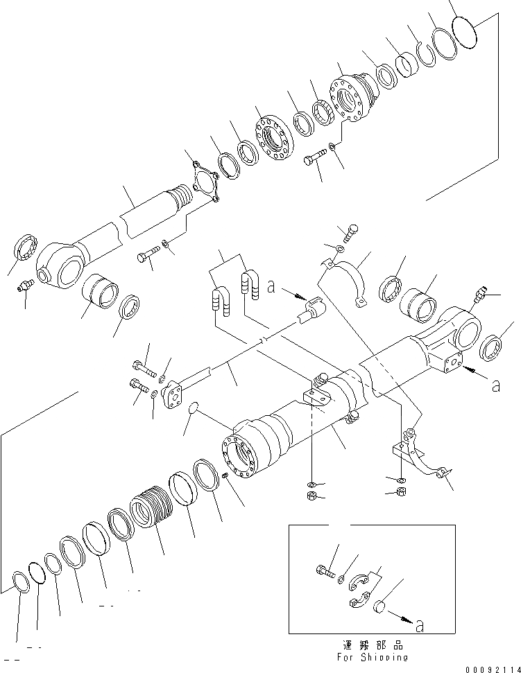 Схема запчастей Komatsu PC200-8 - ЦИЛИНДР КОВША (СИСТЕМА СМАЗКИ 100 ЧАС.) (ДЛЯ ИНДОНЕЗ.) ОСНОВН. КОМПОНЕНТЫ И РЕМКОМПЛЕКТЫ