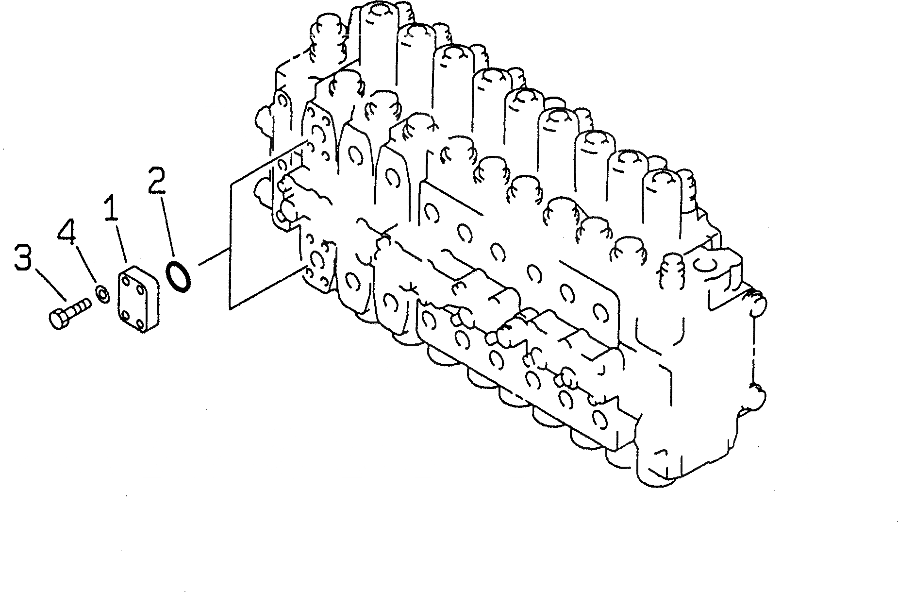 Схема запчастей Komatsu PC200-6S - ОСНОВН. КЛАПАН (КЛАПАН ЛИНИЯ ХОДА) ( АКТУАТОР) ГИДРАВЛИКА