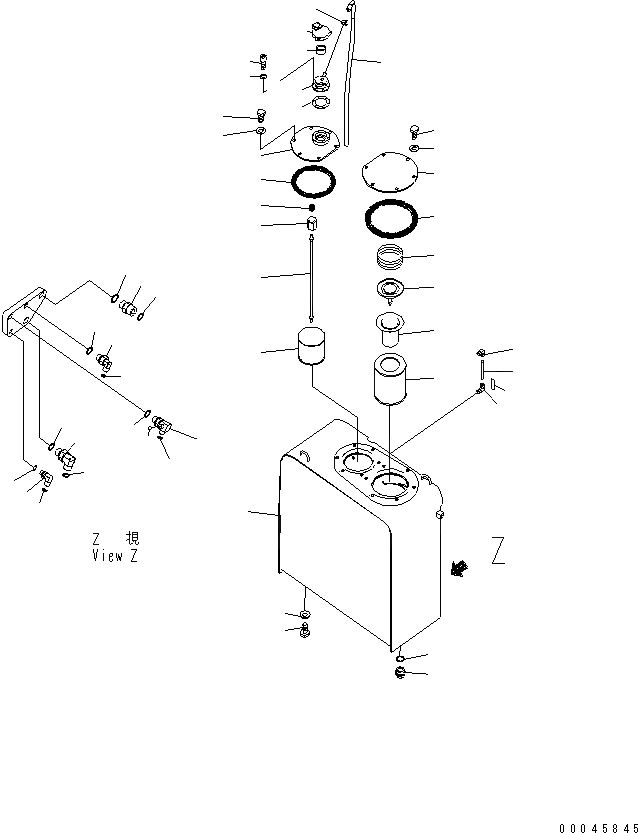 Схема запчастей Komatsu PC200-8 - ГИДРАВЛ МАСЛ. БАК (ДЛЯ -АКТУАТОР)(№-) ГИДРАВЛИКА