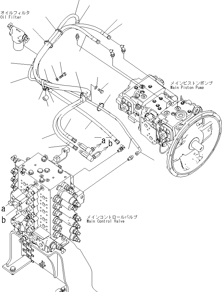 Схема запчастей Komatsu PC200-8 - ЛИНИЯ LS(ДЛЯ -АКТУАТОР)(№-) ГИДРАВЛИКА