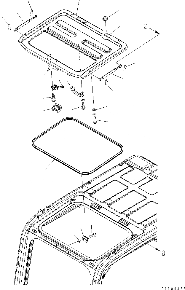 Схема запчастей Komatsu PC200-8 - КАБИНА (ВЕНТИЛЯТОР В КРЫШЕ)(ДЛЯ CHINA)(№-) КАБИНА ОПЕРАТОРА И СИСТЕМА УПРАВЛЕНИЯ