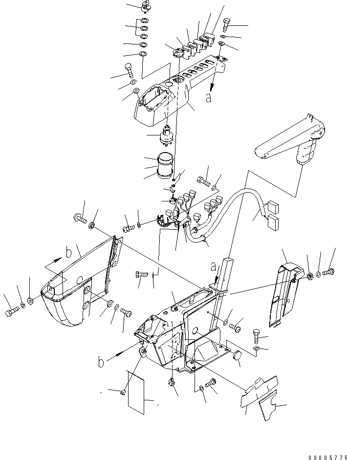 Схема запчастей Komatsu PC200-8 - КАБИНА (ПОЛ) (КОНСОЛЬ¤ ПРАВ.) (ДЛЯ KAL)(№-) КАБИНА ОПЕРАТОРА И СИСТЕМА УПРАВЛЕНИЯ