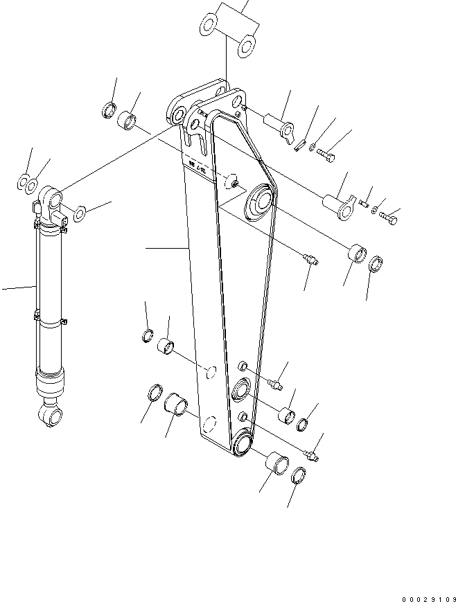 Схема запчастей Komatsu PC200-8 - РУКОЯТЬ (.8M) ( ЧАС. СИСТ. СМАЗКИ ТИП)(№-) РАБОЧЕЕ ОБОРУДОВАНИЕ