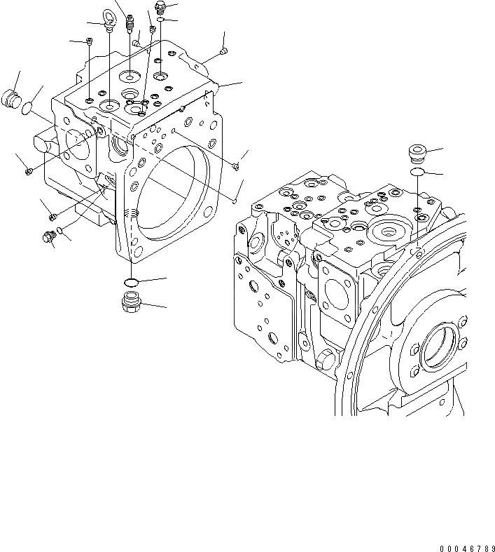 Схема запчастей Komatsu PC200-8 - ОСНОВН. НАСОС (/)(№-) ОСНОВН. КОМПОНЕНТЫ И РЕМКОМПЛЕКТЫ