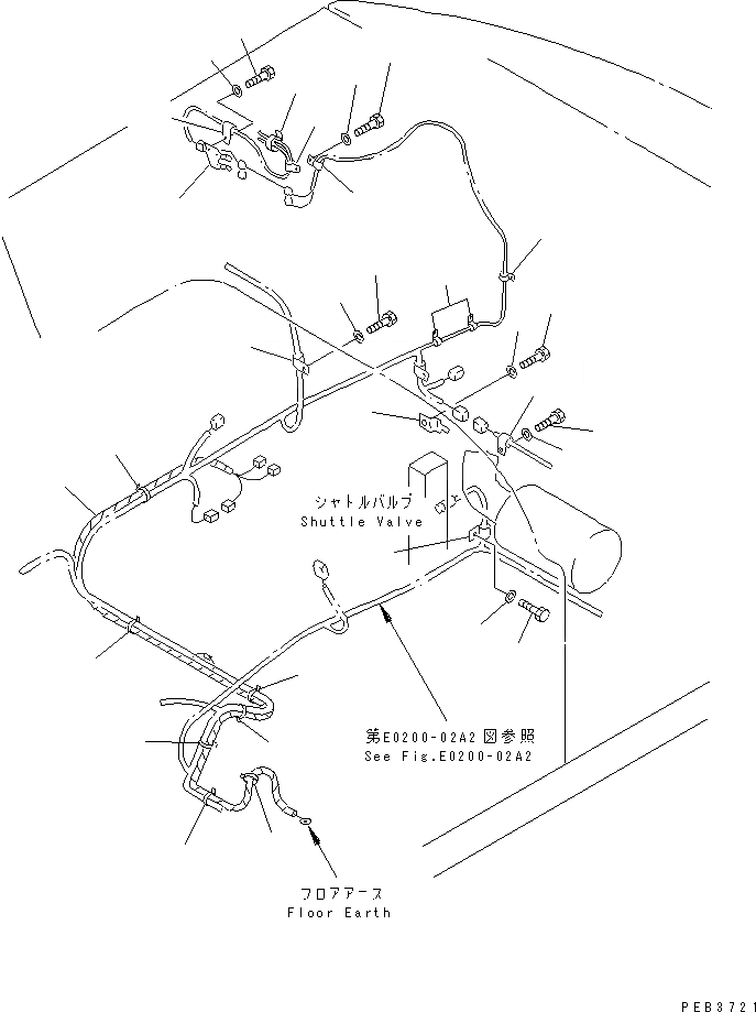 Схема запчастей Komatsu PC200-6Z - ЭЛЕКТРОПРОВОДКА (ОСНОВН. Э/ПРОВОДКА) (КРЕПЛЕНИЕ) (СЦЕПНОЕ УСТРОЙСТВО СДВИГ. ВВЕРХ СПЕЦ-Я.)(№89-9998) ЭЛЕКТРИКА
