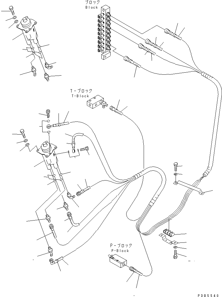 Схема запчастей Komatsu PC200-6Z - РАБОЧАЯ ЛИНИЯ PPC (КЛАПАН PPCAND ПАТРУБКИ ЛЕВОЙ СТОЙКИ)(№9999-9) КАБИНА ОПЕРАТОРА И СИСТЕМА УПРАВЛЕНИЯ