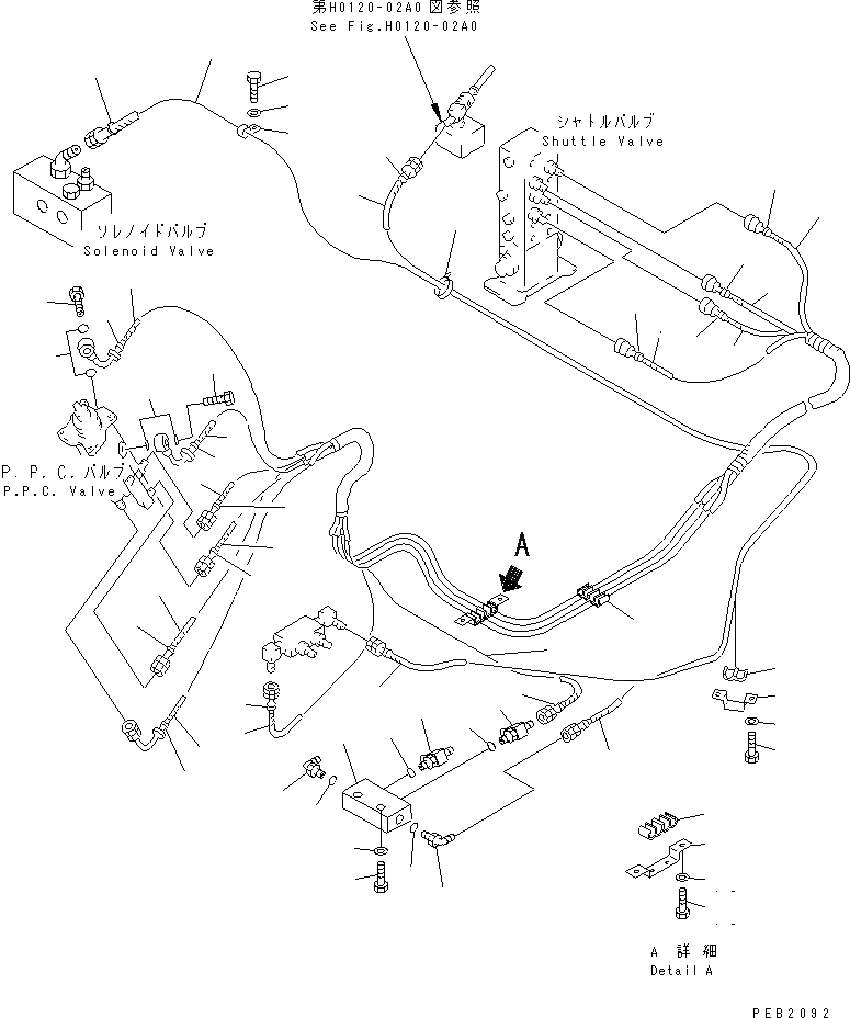 Схема запчастей Komatsu PC200-6Z - РАБОЧАЯ ЛИНИЯ PPC (ПАТРУБКИ ПРАВОЙ СТОЙКИ) ( АКТУАТОР)(№89-9998) КАБИНА ОПЕРАТОРА И СИСТЕМА УПРАВЛЕНИЯ