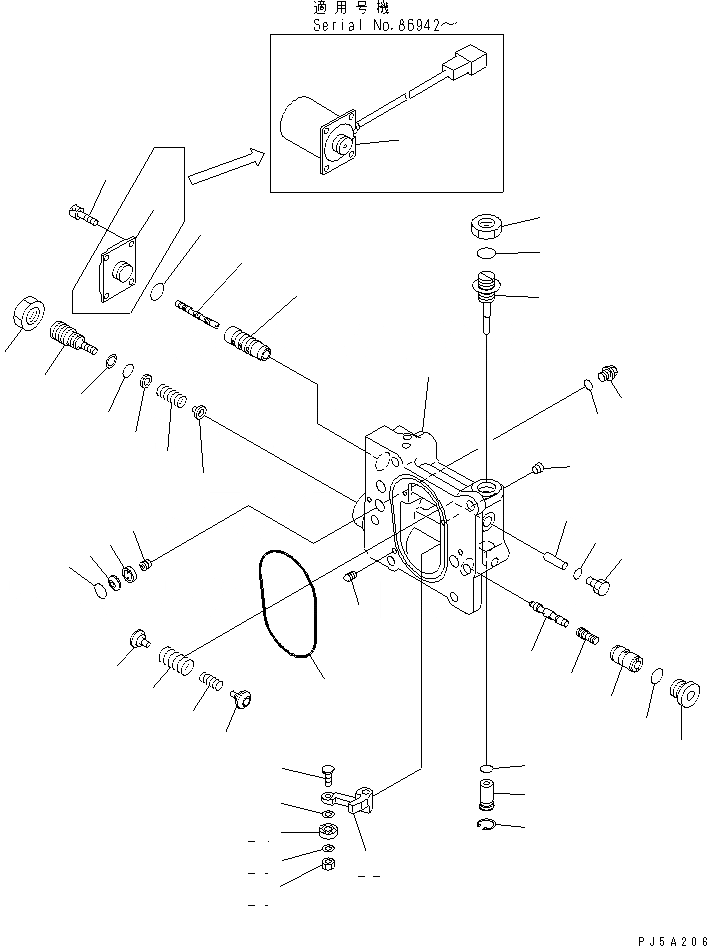 Схема запчастей Komatsu PC200-6Z - ОСНОВН. НАСОС (9/9) (ДЛЯ CUSTOM)(№89-9998) ОСНОВН. КОМПОНЕНТЫ И РЕМКОМПЛЕКТЫ