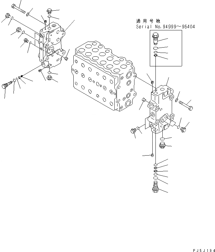 Схема запчастей Komatsu PC200-6Z - ОСНОВН. КЛАПАН (/) (СЦЕПНОЕ УСТРОЙСТВО СДВИГ. ВВЕРХ СПЕЦ-Я.)(№9999-) ОСНОВН. КОМПОНЕНТЫ И РЕМКОМПЛЕКТЫ
