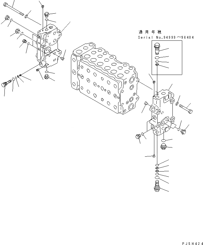 Схема запчастей Komatsu PC200-6Z - ОСНОВН. КЛАПАН (-АКТУАТОР) (/)(№9999-8) ОСНОВН. КОМПОНЕНТЫ И РЕМКОМПЛЕКТЫ