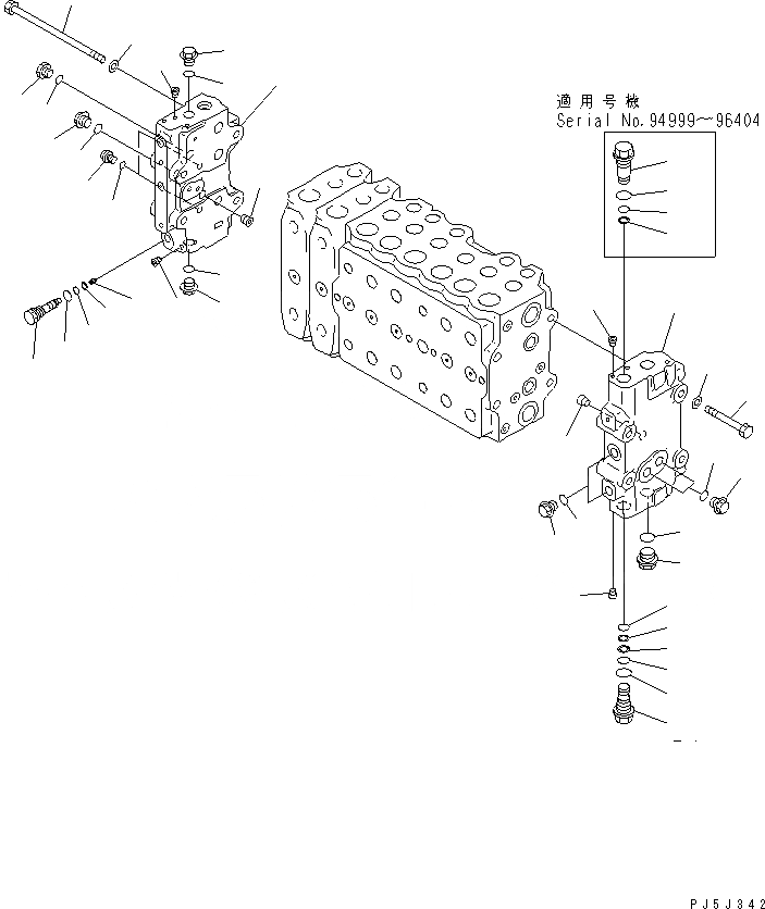 Схема запчастей Komatsu PC200-6Z - ОСНОВН. КЛАПАН (-АКТУАТОР) (/)(№9999-8) ОСНОВН. КОМПОНЕНТЫ И РЕМКОМПЛЕКТЫ