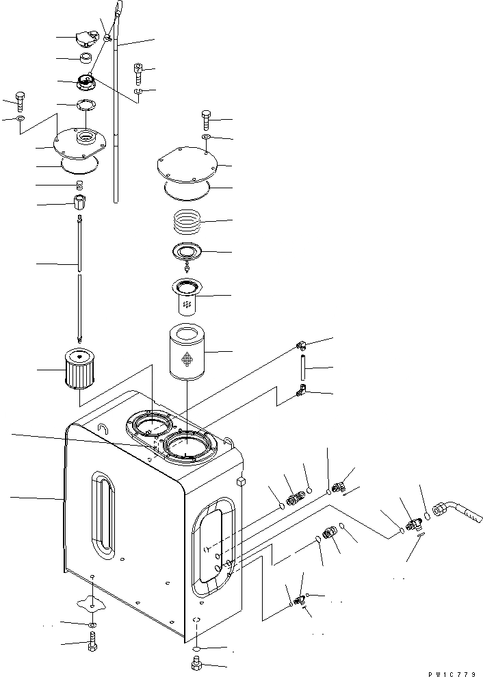 Схема запчастей Komatsu PC200-7-AA - ГИДР. БАК. (СПЕЦ-Я ДЛЯ РАЗРУШ. ЗДАНИЙ)(№-) ГИДРАВЛИКА