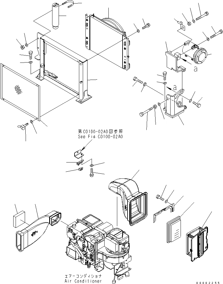 Схема запчастей Komatsu PC200-7-AA - КОНДИЦ. ВОЗДУХА (ВОЗДУХОВОДЫ) (DUST ЗАЩИТА СПЕЦ-Я.) КАБИНА ОПЕРАТОРА И СИСТЕМА УПРАВЛЕНИЯ
