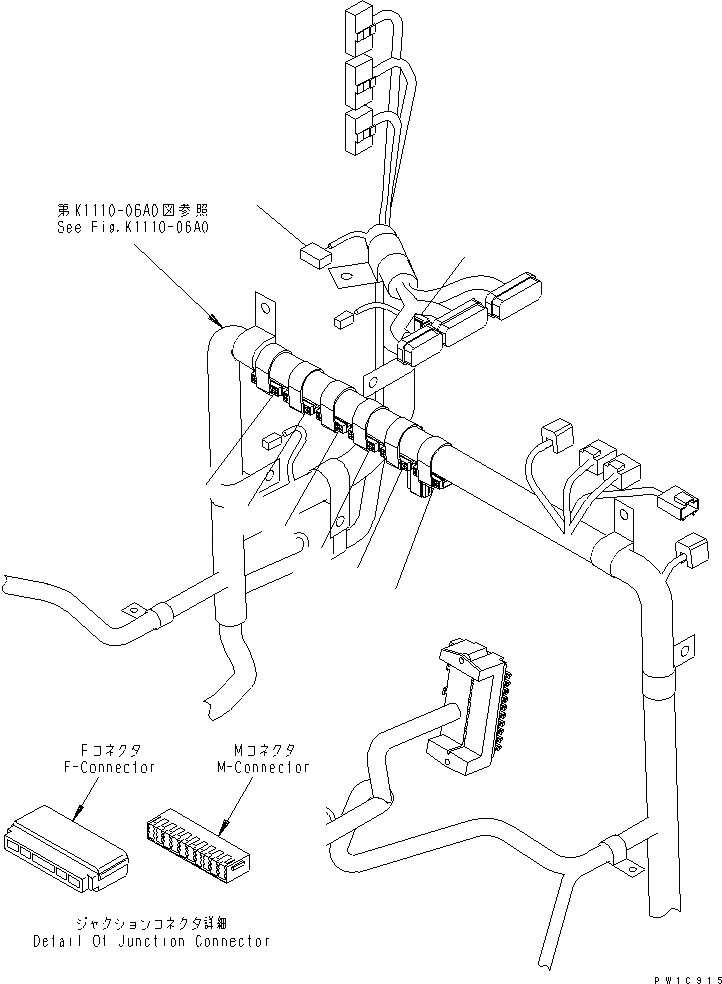 Схема запчастей Komatsu PC200-7-AA - ПРОВОДКА (СОЕДИНЕНИЕ) (ДЛЯ ПОДАЮЩ.) ОСНОВН. КОМПОНЕНТЫ И РЕМКОМПЛЕКТЫ