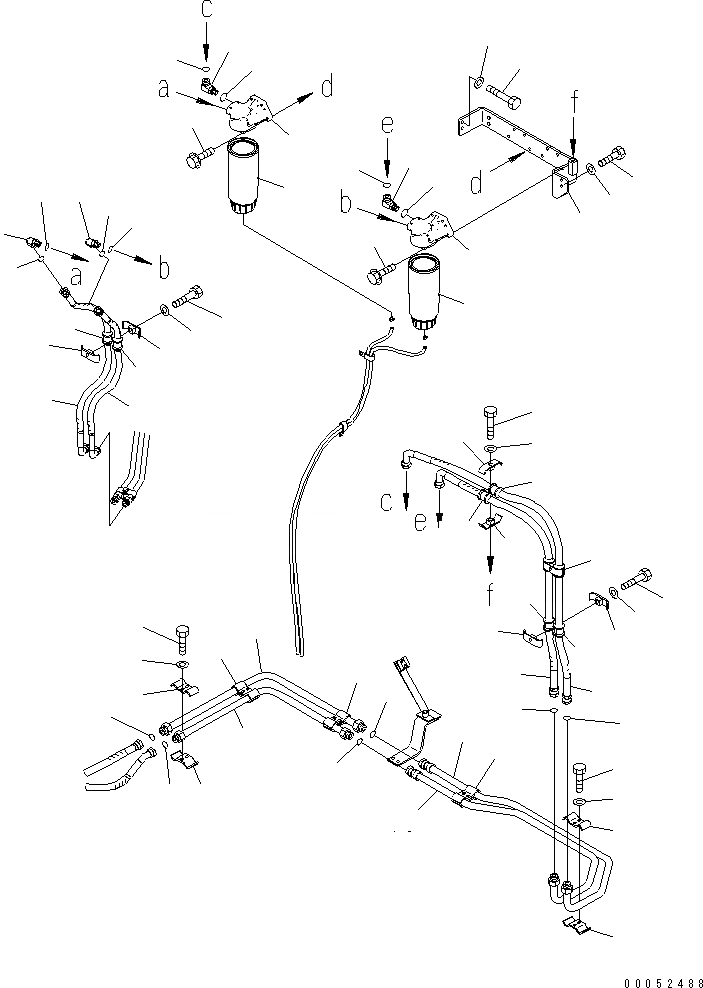 Схема запчастей Komatsu PC2000-8 - ТОПЛИВНАЯ ЛИНИЯ (P.C. ТОПЛИВН. ЛИНИЯ) (ТОПЛИВН. ПОДАЮЩ. ЛИНИИ) (/)(№-) ТОПЛИВН. БАК. AND КОМПОНЕНТЫ