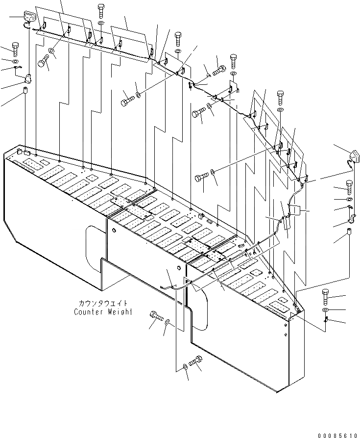 Схема запчастей Komatsu PC2000-8 - BACK ОСВЕЩЕНИЕ(№9-) ЭЛЕКТРИКА
