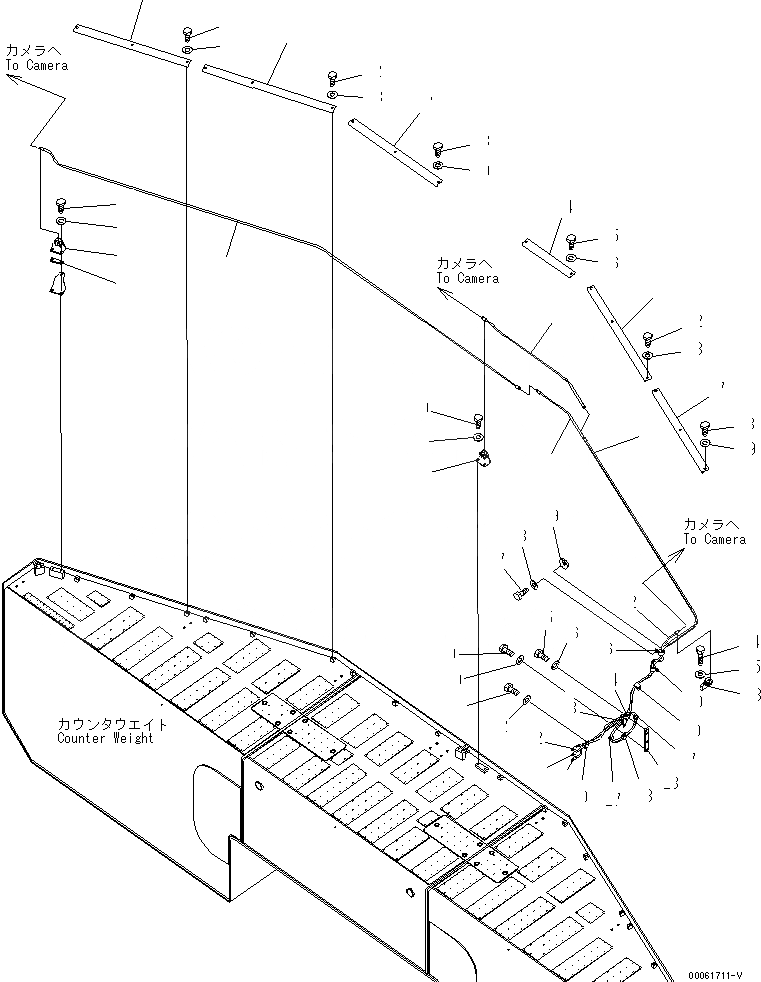 Схема запчастей Komatsu PC2000-8 - BACK МОНИТОР (Э/ПРОВОДКА)(№-) ЭЛЕКТРИКА