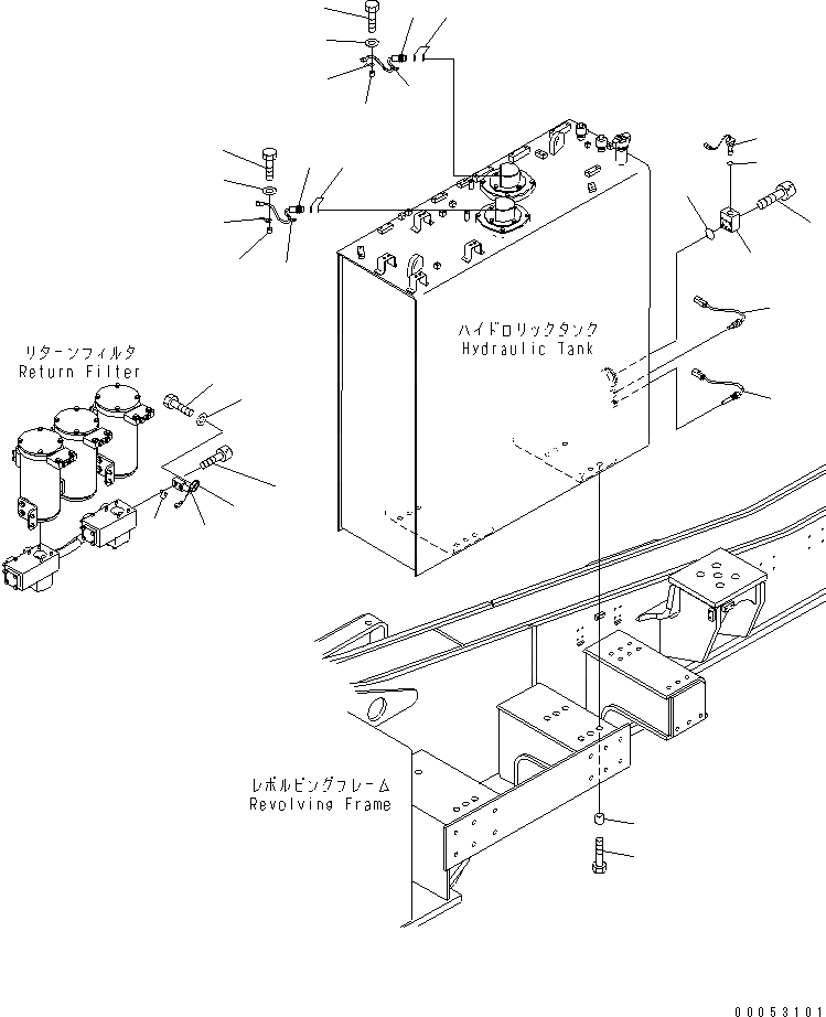 Схема запчастей Komatsu PC2000-8 - ГИДР. БАК. (ДАТЧИК И ЭЛЕМЕНТЫ КРЕПЛЕНИЯ)(№-) ГИДРАВЛИКА
