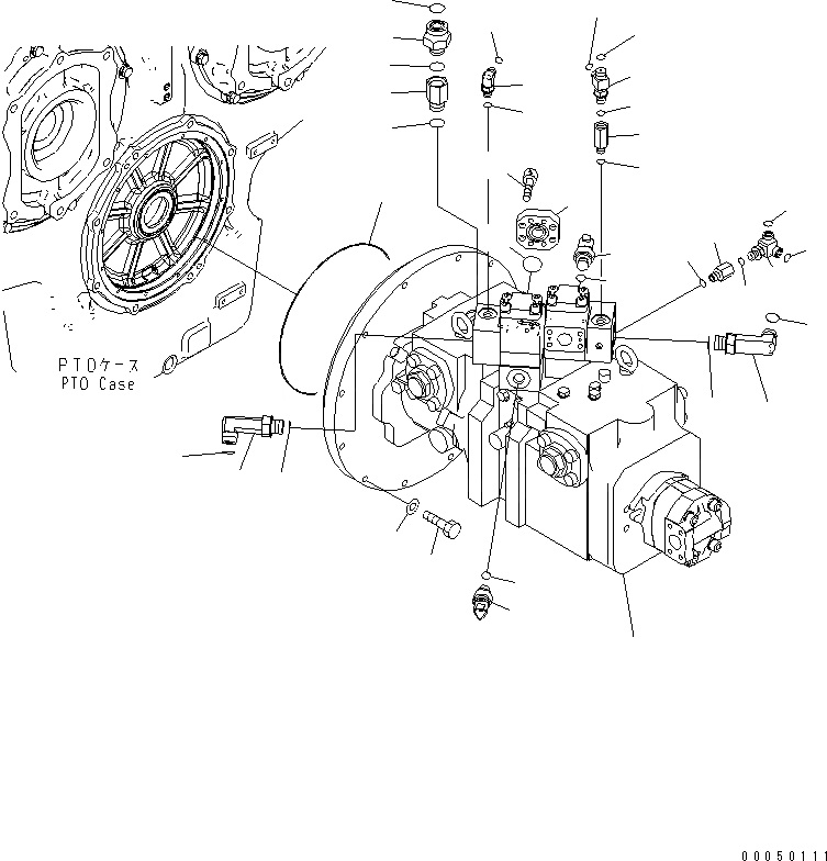 Схема запчастей Komatsu PC2000-8 - НАСОС ВЕНТИЛЯТОРА(№-) ГИДРАВЛИКА