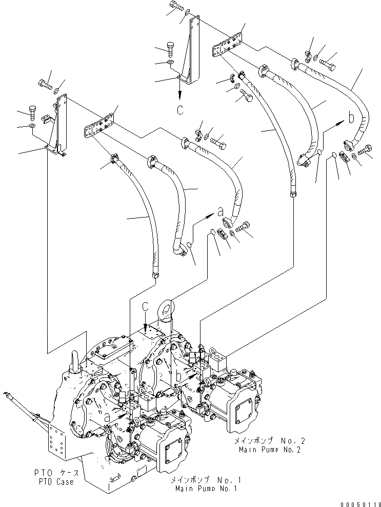 Схема запчастей Komatsu PC2000-8 - ПОДАЮЩ. ТРУБЫ (BRANCH)(№-) ГИДРАВЛИКА