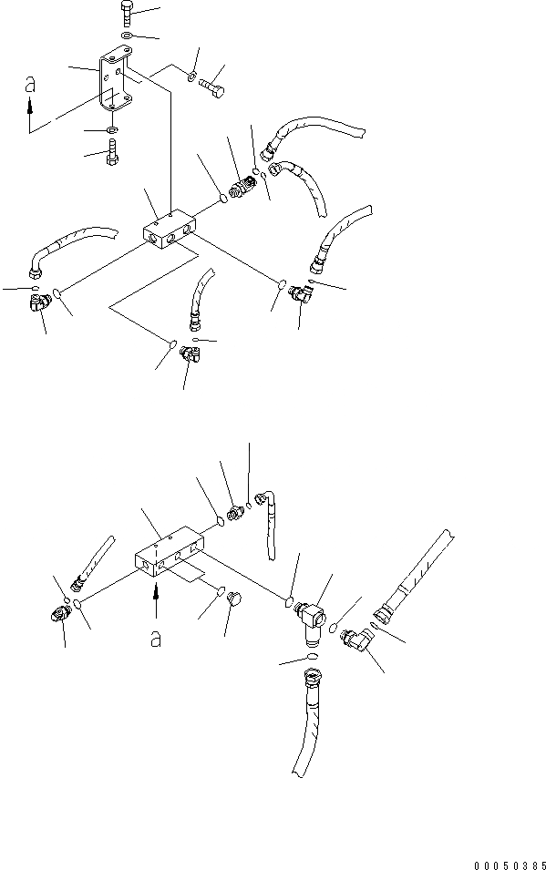 Схема запчастей Komatsu PC2000-8 - PPC БЛОКИР. ЛИНИИ (БЛОК)(№-) ГИДРАВЛИКА