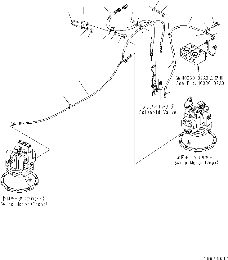 Схема запчастей Komatsu PC2000-8 - СОЛЕНОИДНЫЙ КЛАПАН ЛИНИЯ (/)(№-79) ГИДРАВЛИКА