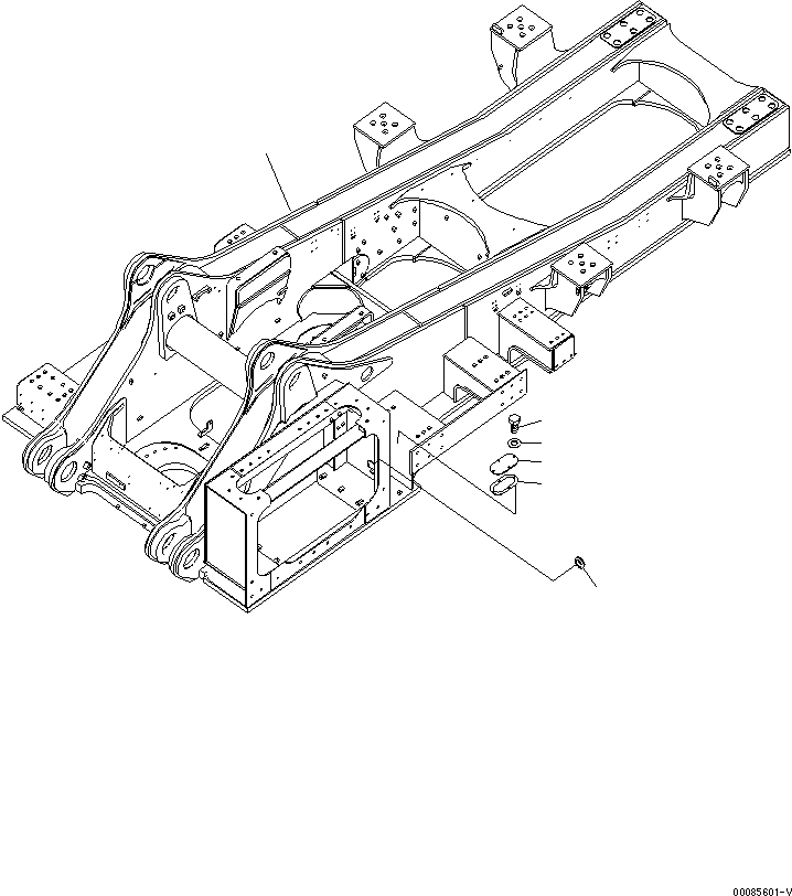 Схема запчастей Komatsu PC2000-8 - ОСНОВНАЯ РАМА(№-) ОСНОВНАЯ РАМА И ЕЕ ЧАСТИ
