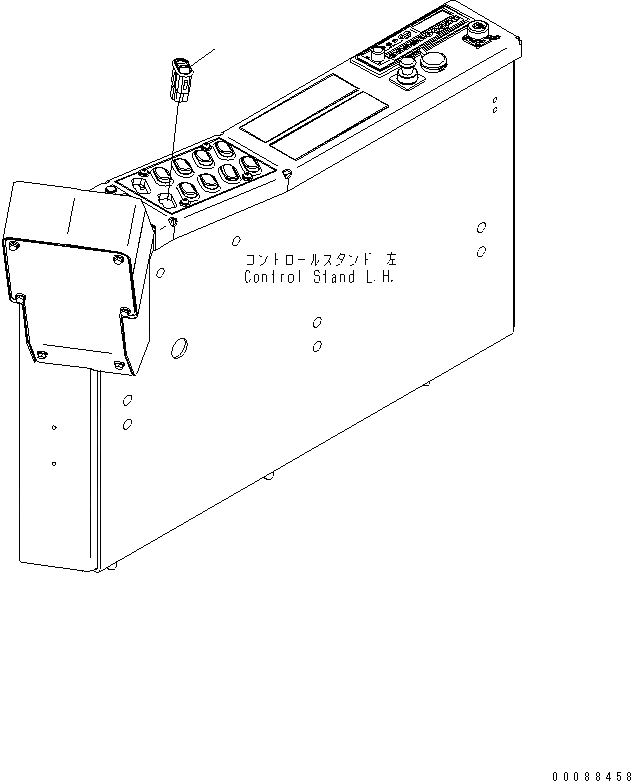 Схема запчастей Komatsu PC2000-8 - КАБИНА (SERVICE ЦЕНТР. ПЕРЕКЛЮЧАТЕЛЬ)(№7-) КАБИНА ОПЕРАТОРА И СИСТЕМА УПРАВЛЕНИЯ