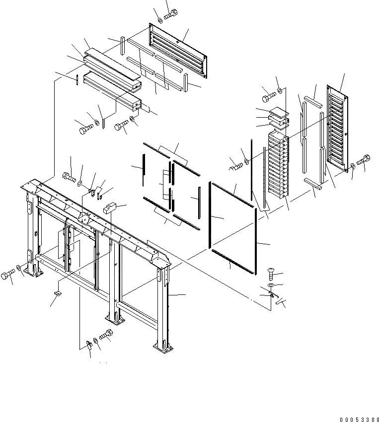 Схема запчастей Komatsu PC2000-8 - КАПОТ (КРЫШКАЗАДН.) (/)(№-) ЧАСТИ КОРПУСА