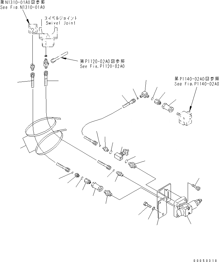 Схема запчастей Komatsu PC2000-8 - HIC ЛИНИИ (РЕДУКЦИОНН. КЛАПАН)(№-) НИЖНЯЯ ГИДРОЛИНИЯ И ЛИНИЯ ХОДА