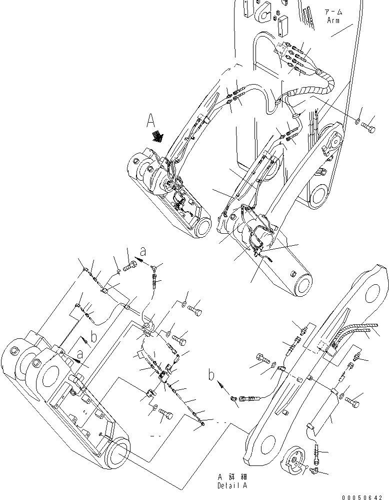Схема запчастей Komatsu PC2000-8 - СОЕДИНЕНИЕ КОВША (ЭКСКАВАТ.) (С АВТОМАТИЧ. СМАЗКОЙ) (ДЛЯ LINCOLN) (СМАЗЫВАЮЩ. ЛИНИЯ)(№-) РАБОЧЕЕ ОБОРУДОВАНИЕ
