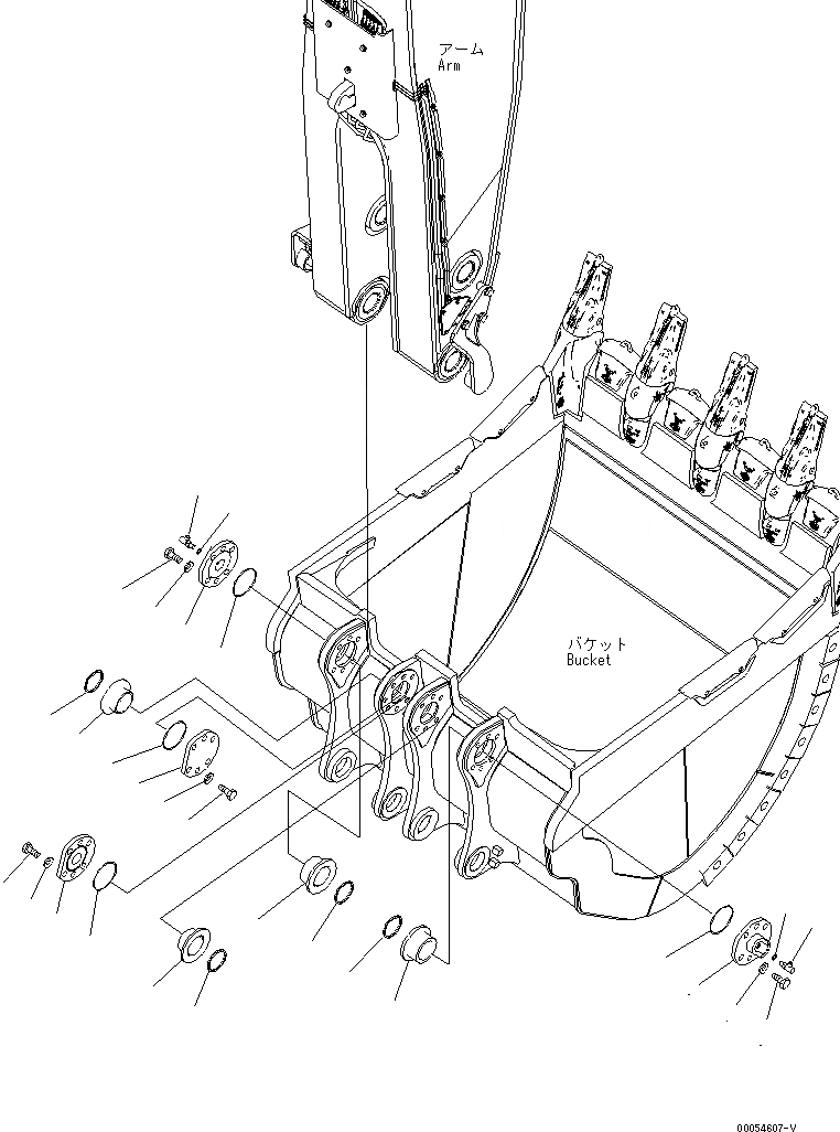 Схема запчастей Komatsu PC2000-8 - КОВШ LESS(№-) РАБОЧЕЕ ОБОРУДОВАНИЕ