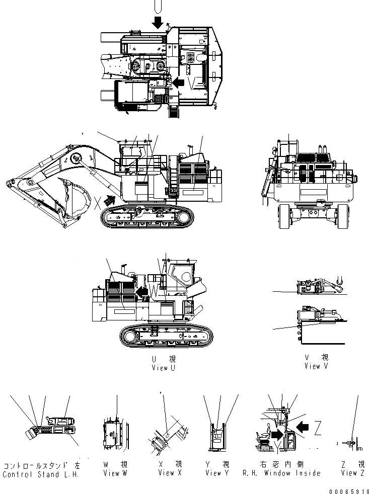Схема запчастей Komatsu PC2000-8 - МАРКИРОВКА (OPERATING И ПРЕДУПРЕЖДАЮЩ. МАРКИРОВКА) (АНГЛ.)(№-) МАРКИРОВКА
