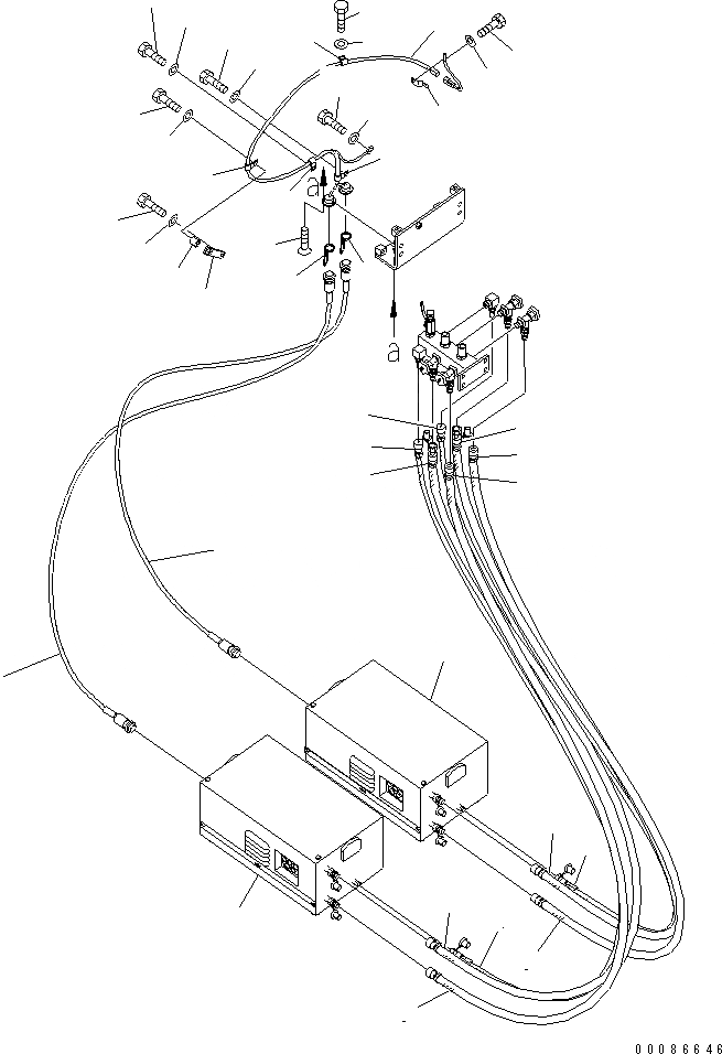 Схема запчастей Komatsu PC2000-8 - ХЛАДАГЕНТ ПРЕДПУСКОВ. ПОДОГРЕВ (ЭЛЕКТРОПРОВОДКА)(№9-) РАЗНОЕ