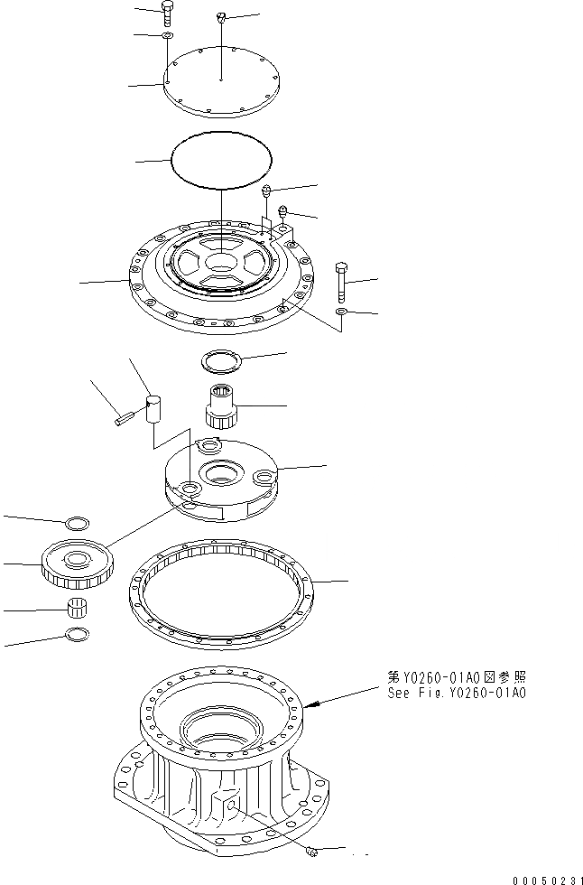 Схема запчастей Komatsu PC2000-8 - МЕХАНИЗМ ПОВОРОТА В СБОРЕ (1 НЕСУЩИЙ ЭЛЕМЕНТ И ДРЕНАЖН.) (ПОСТАВЛЯЕМЫЕ ЧАСТИ)(№-) ОСНОВН. КОМПОНЕНТЫ И РЕМКОМПЛЕКТЫ