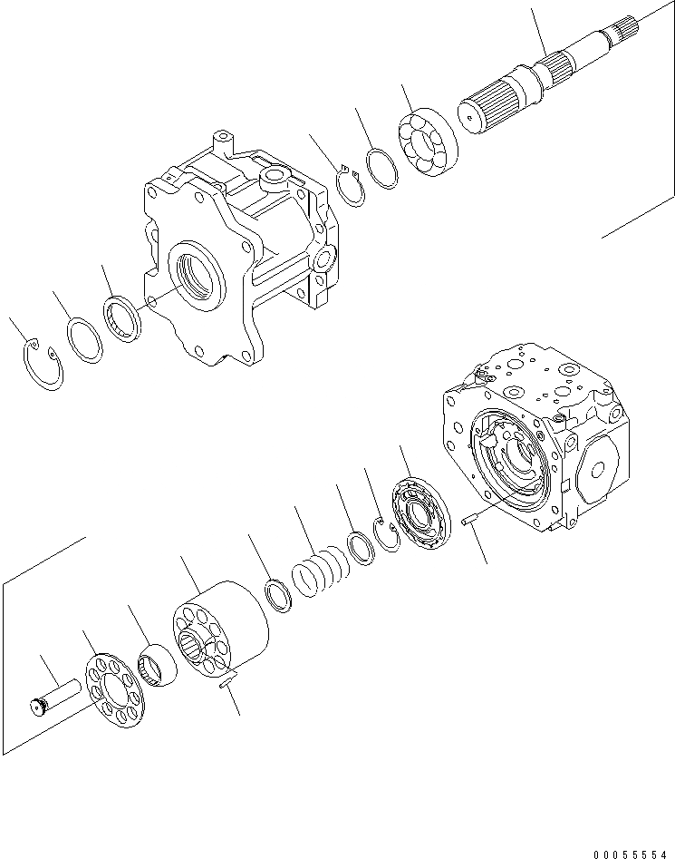 Схема запчастей Komatsu PC2000-8 - ОСНОВН. НАСОС (/8)(№-) ОСНОВН. КОМПОНЕНТЫ И РЕМКОМПЛЕКТЫ