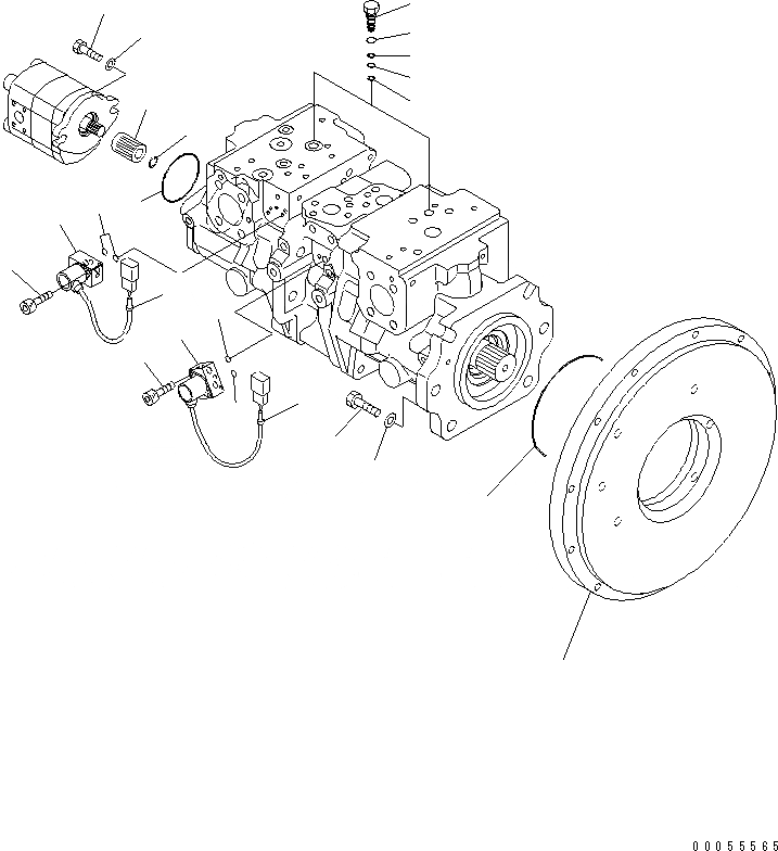 Схема запчастей Komatsu PC2000-8 - НАСОС ВЕНТИЛЯТОРА (/)(№-) ОСНОВН. КОМПОНЕНТЫ И РЕМКОМПЛЕКТЫ