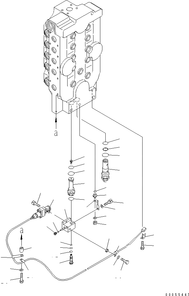 Схема запчастей Komatsu PC2000-8 - ОСНОВН. КЛАПАН (/9) (ЛЕВ.)(№-) ОСНОВН. КОМПОНЕНТЫ И РЕМКОМПЛЕКТЫ